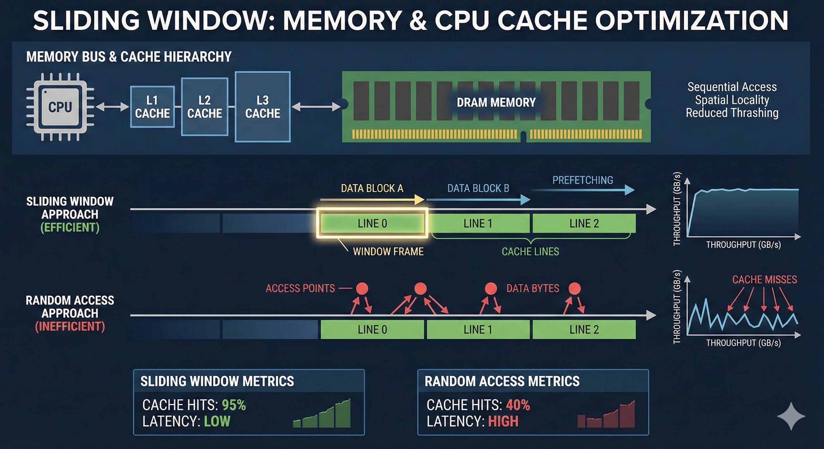 Performance optimization, memory cache considerations, and advanced window techniques